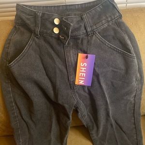SHEIN Dark Grey Highwaisted Jeans